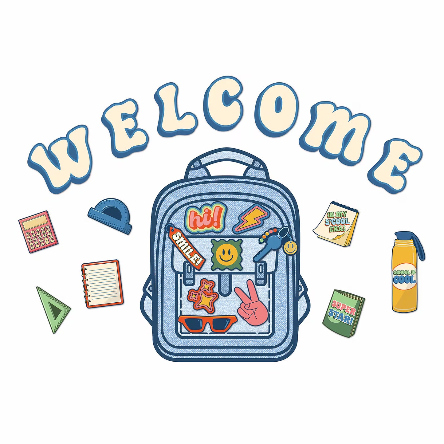 Eureka S'Cool Era Welcome Bulletin Board Set, 24/Set