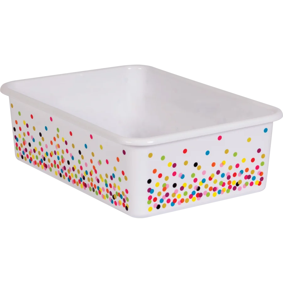 Large Plastic Storage Bin - Confetti