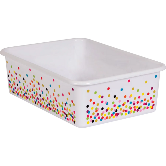 Large Plastic Storage Bin - Confetti