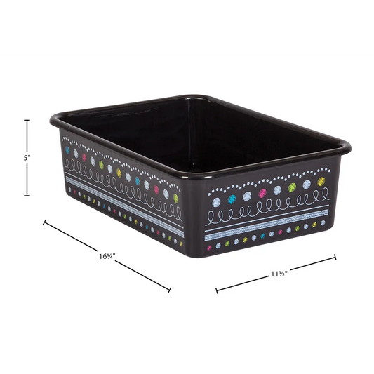 Large Plastic Storage Bin - Chalkboard Brights