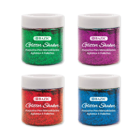 Primary Glitter Shaker, 2 oz - Assorted Colors - Each