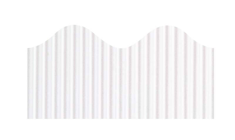 BORDETTE® DECORATIVE BORDER, WHITE, 2-1/4" X 50', 1 ROLL