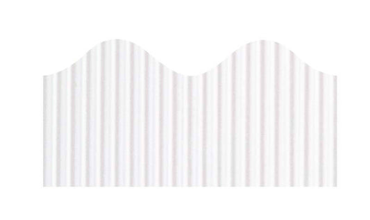 BORDETTE® DECORATIVE BORDER, WHITE, 2-1/4" X 50', 1 ROLL