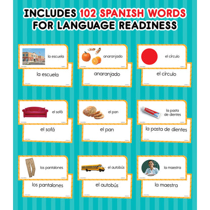 Everyday Words in Spanish: Photographic Flash Cards Grade PK-8