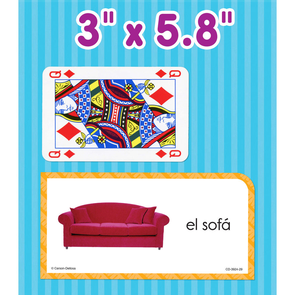 Everyday Words in Spanish: Photographic Flash Cards Grade PK-8