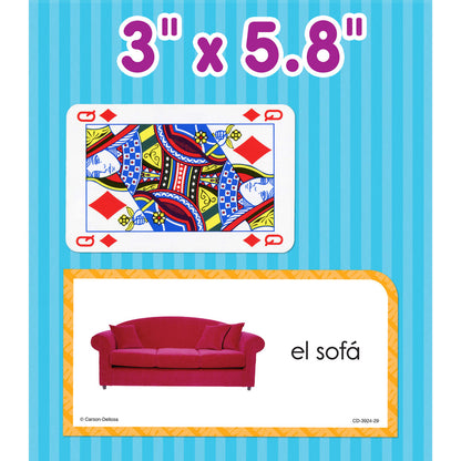 Everyday Words in Spanish: Photographic Flash Cards Grade PK-8