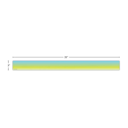 Aqua and Lime Color Wash Straight Border Trim