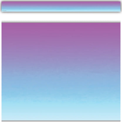 Purple and Blue Color Wash Straight Border Trim
