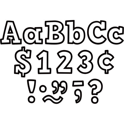 Black & White Bold Block Letters Combo Pack