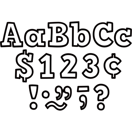 Black & White Bold Block Letters Combo Pack