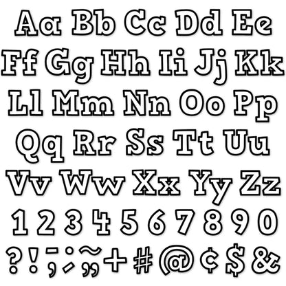 Black & White Bold Block Letters Combo Pack