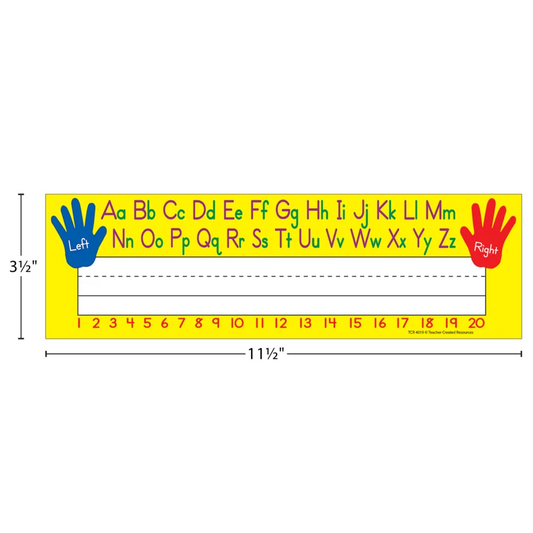 Left/Right Alphabet Flat Name Plates
