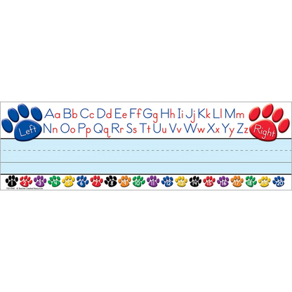 Paw Prints Left/Right Alphabet Flat Name Plates