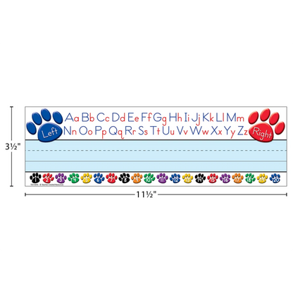Paw Prints Left/Right Alphabet Flat Name Plates