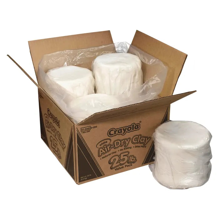Crayola Air-Dry Clay, 25 Pounds, White