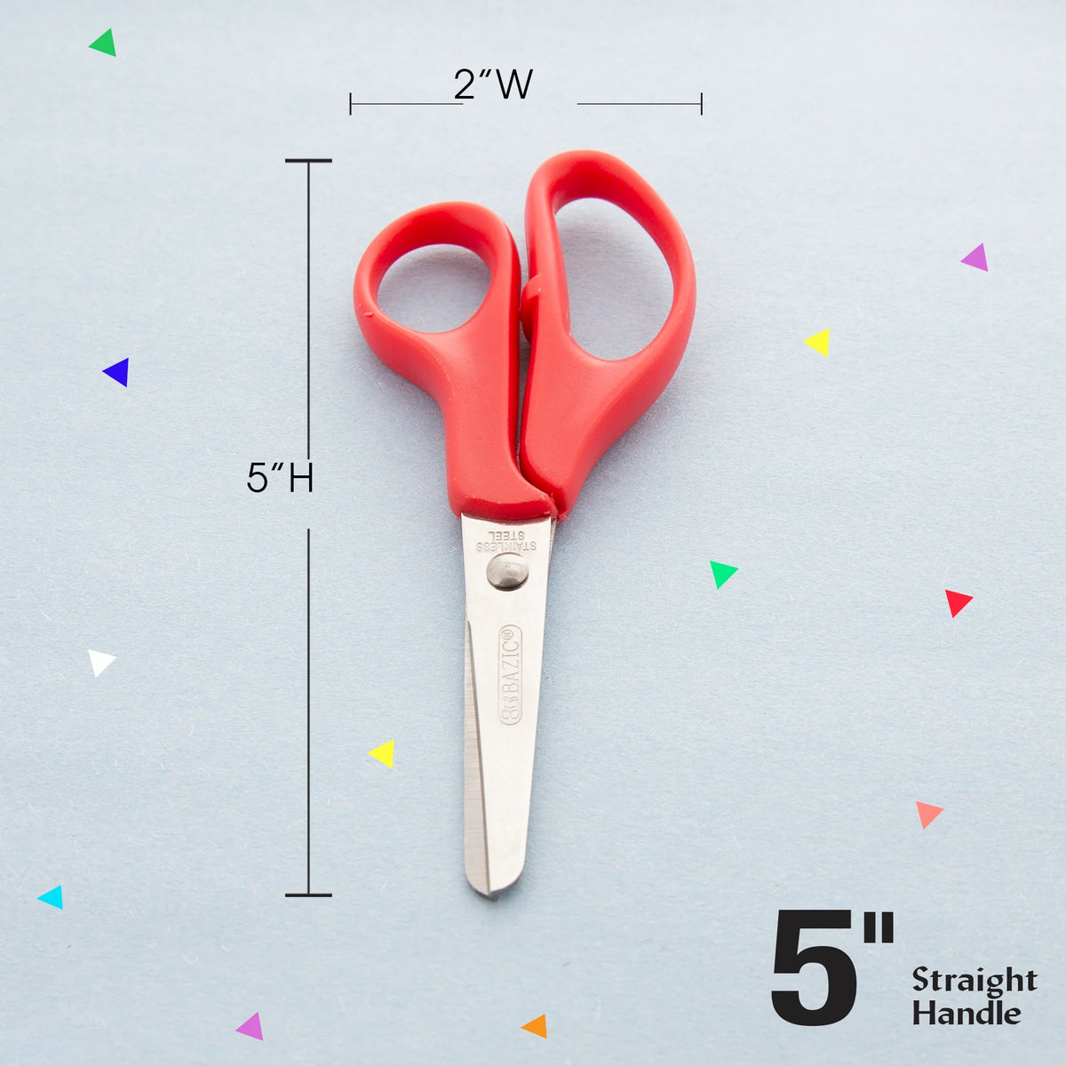 5 in Blunt Tip School Scissors - Assorted - Each