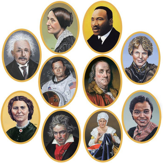 Faces in History Cut Outs 10"