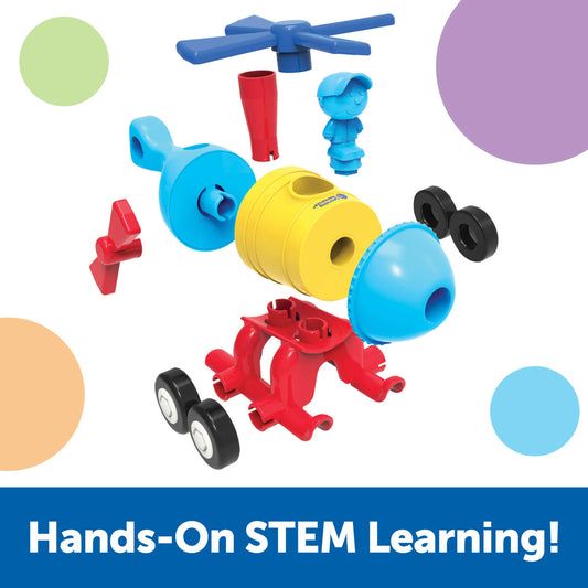 1-2-3 Build It! Rocket-Train-Helicopter
