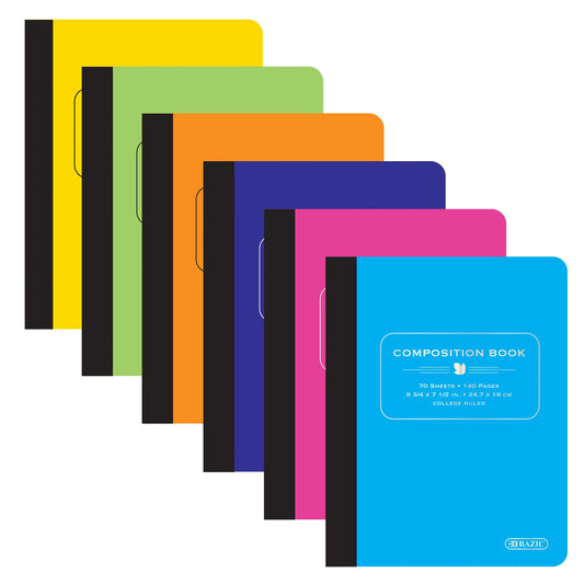 Poly Cover Composition Notebook, College-Ruled - Assorted