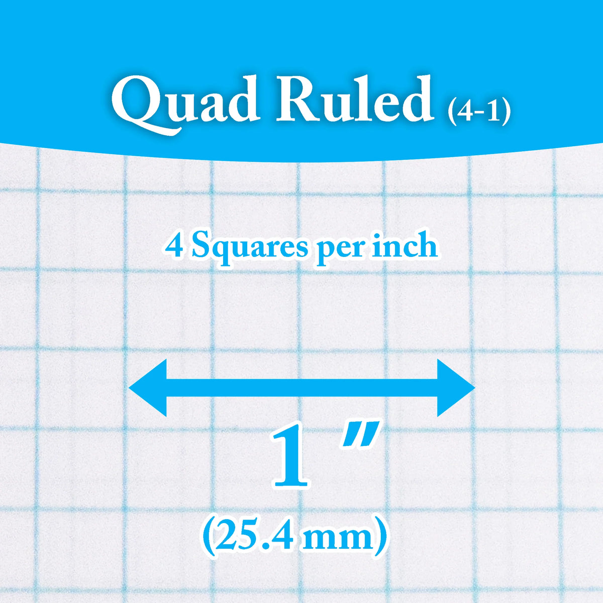 Quad-Ruled Spiral Notebook, 4 Grid - Assorted