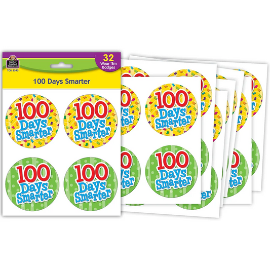 100 Days Smarter Wear 'Em Badges