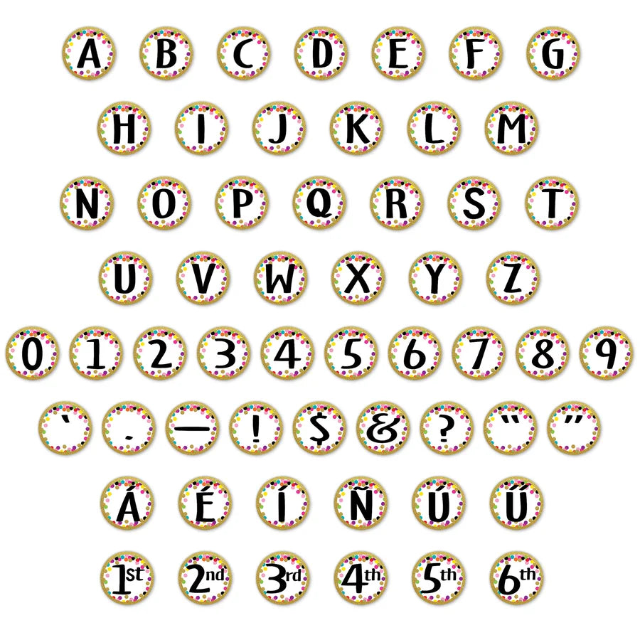 Confetti Circle Letters