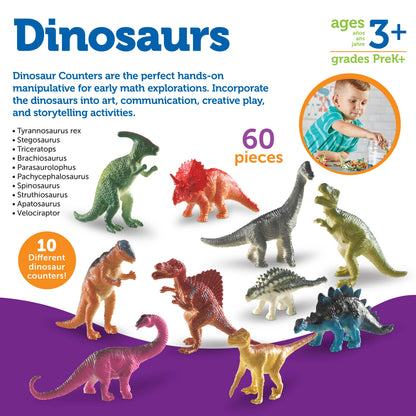Dinosaur Counters, Set of 60