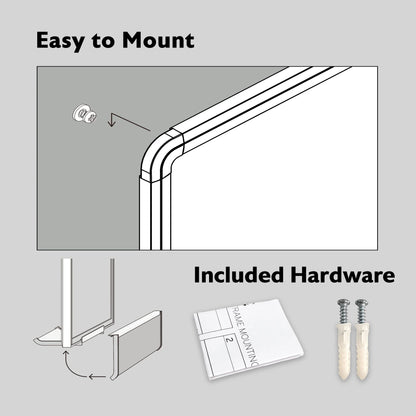 Aluminum Frame Magnetic Dry Erase Board, 24 x 36 in - Value Set