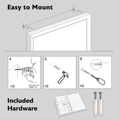 Aluminum Frame Magnetic Dry Erase Calendar Board, 16 x 20 in