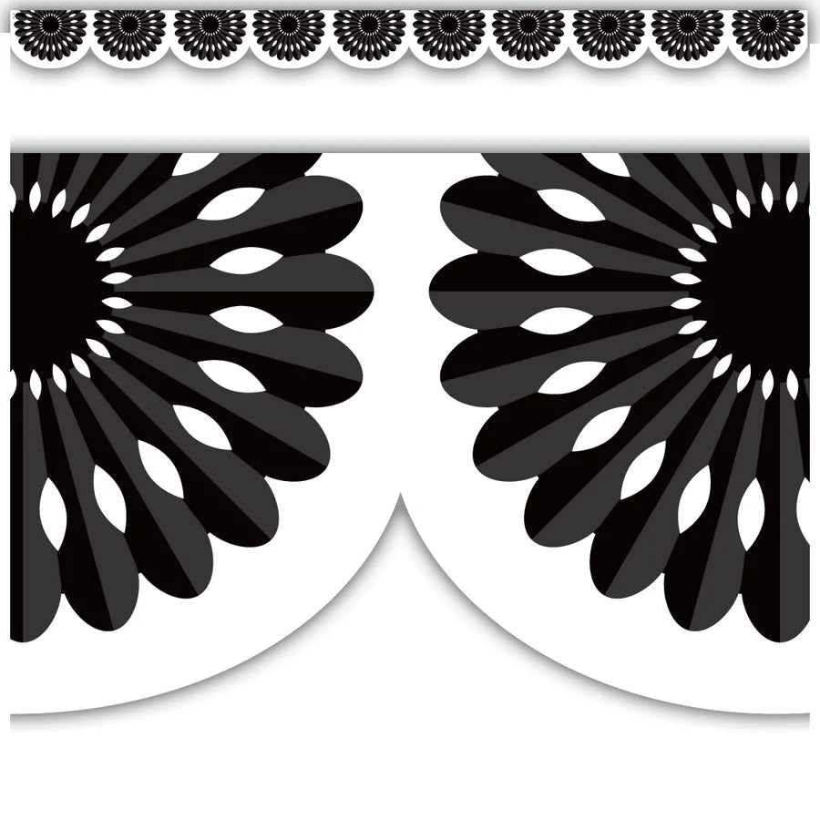 Black and White Fiesta Die-Cut Border