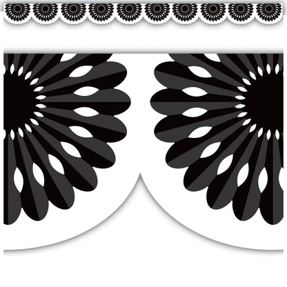 Black and White Fiesta Die-Cut Border