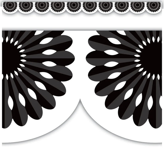 Black and White Fiesta Die-Cut Border