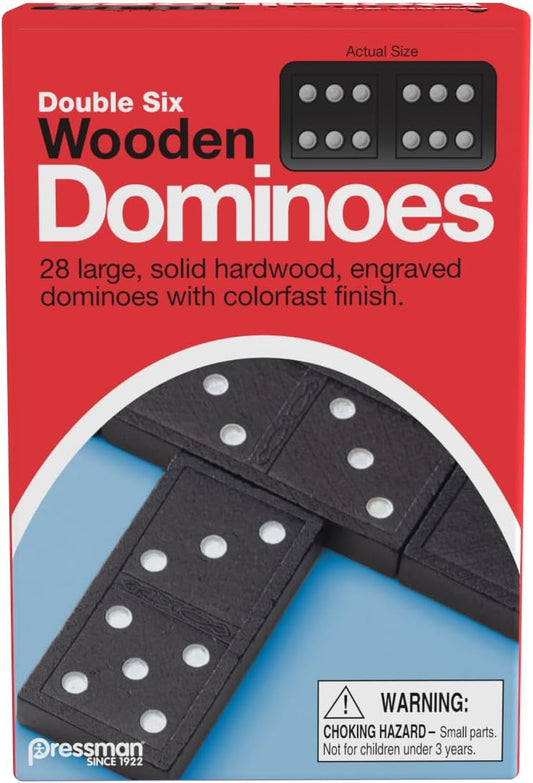 Double Six Wooden Dominoes