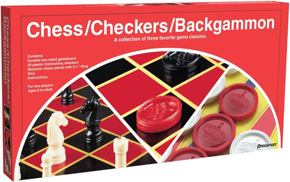 Chess / Checkers / Backgammon - 3 Games in One