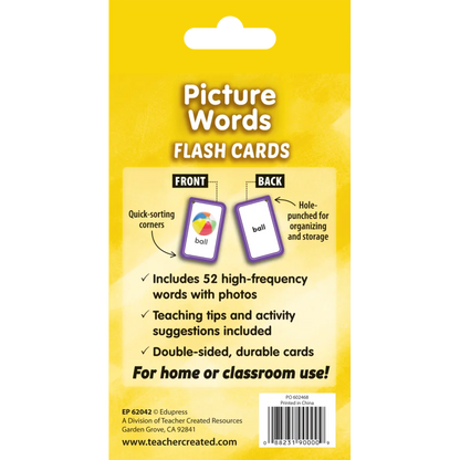 Picture Words Flash Cards
