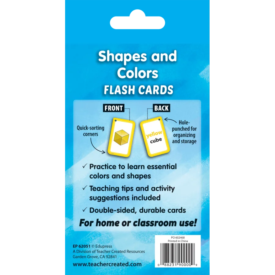 Shapes and Colors Flash Cards