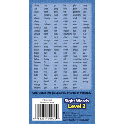 Sight Words Flash Cards - Level 2