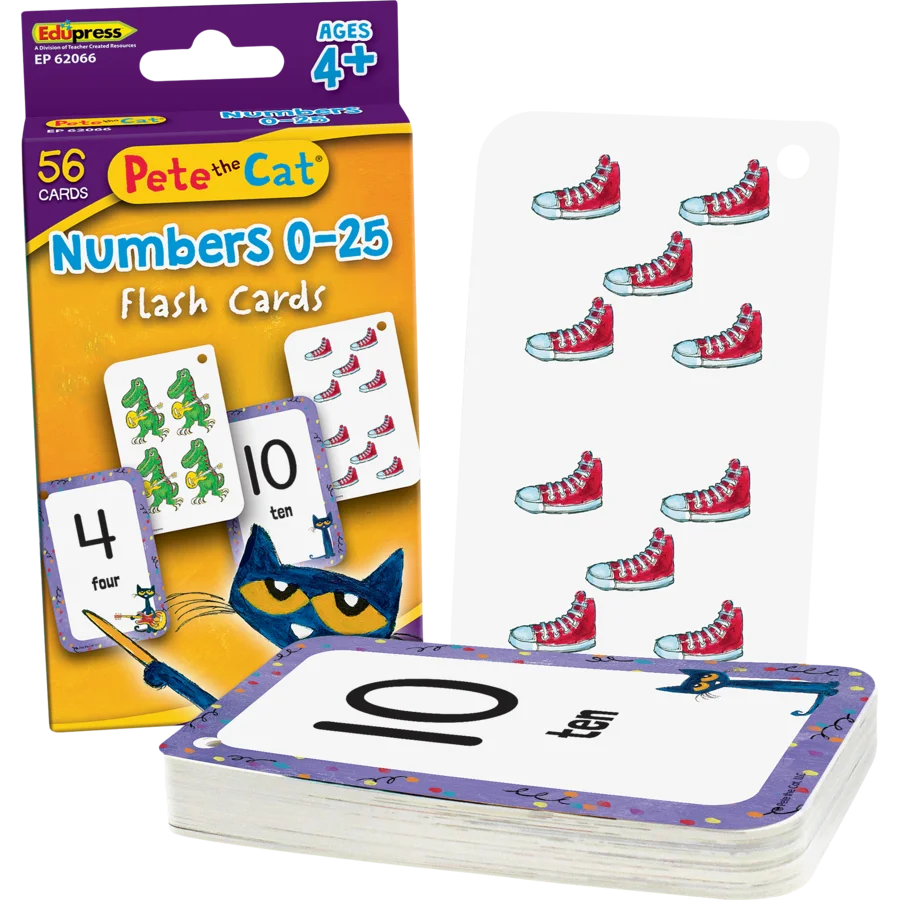 Pete the Cat® Numbers 0-25 Flash Cards