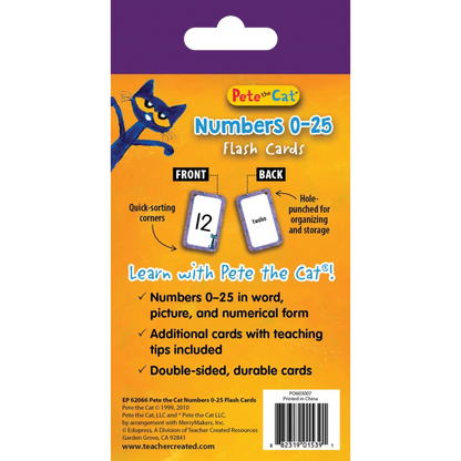 Pete the Cat® Numbers 0-25 Flash Cards