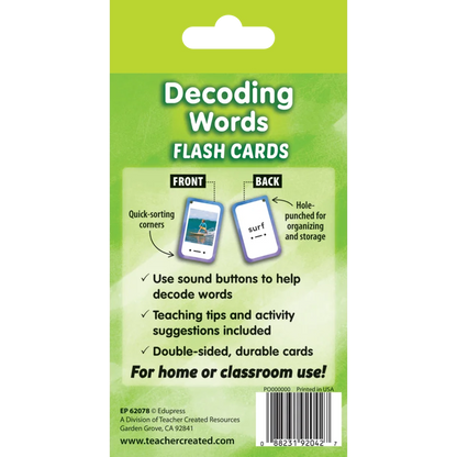 Decoding Words Flash Cards