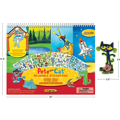 Pete the Cat Reusable Sticker Pad