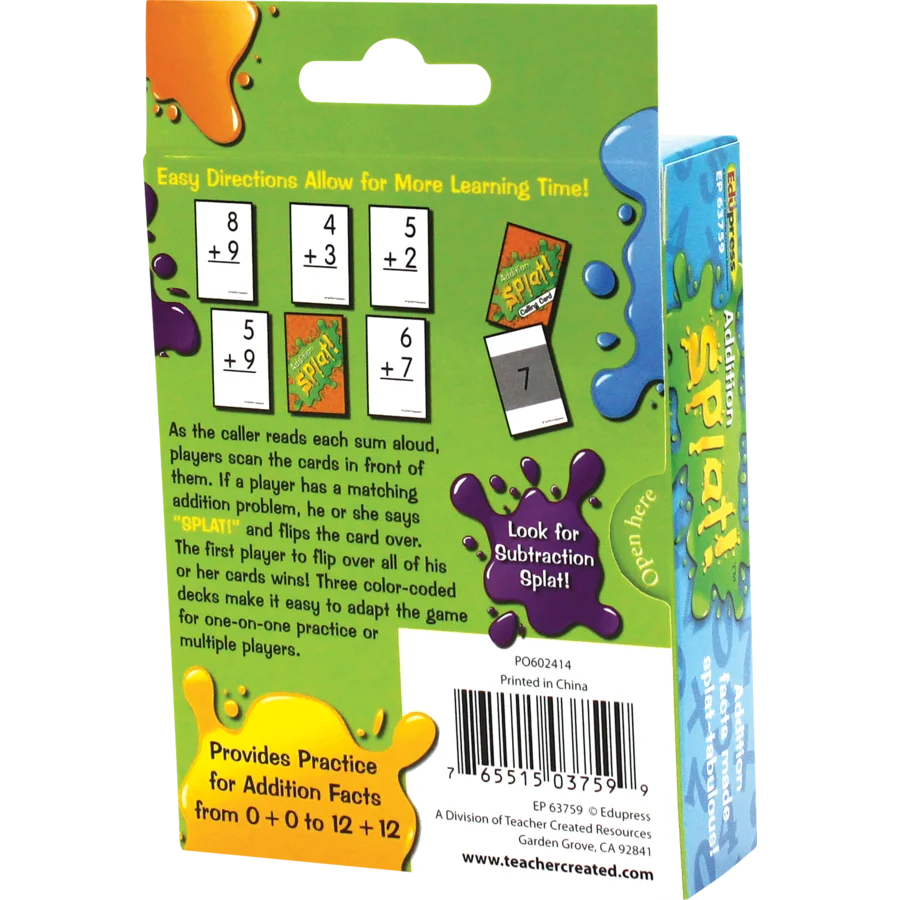 Math Splat Game: Addition