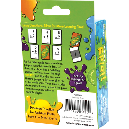 Math Splat Game: Addition