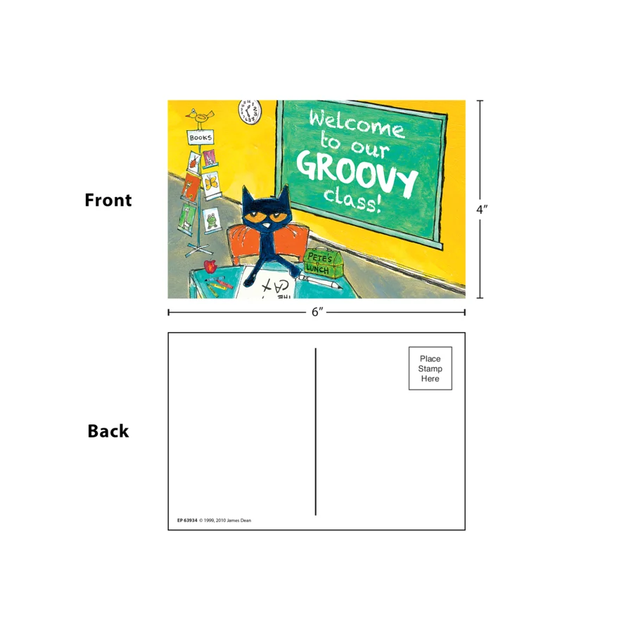 Pete the Cat Welcome To Our Groovy Class Postcards