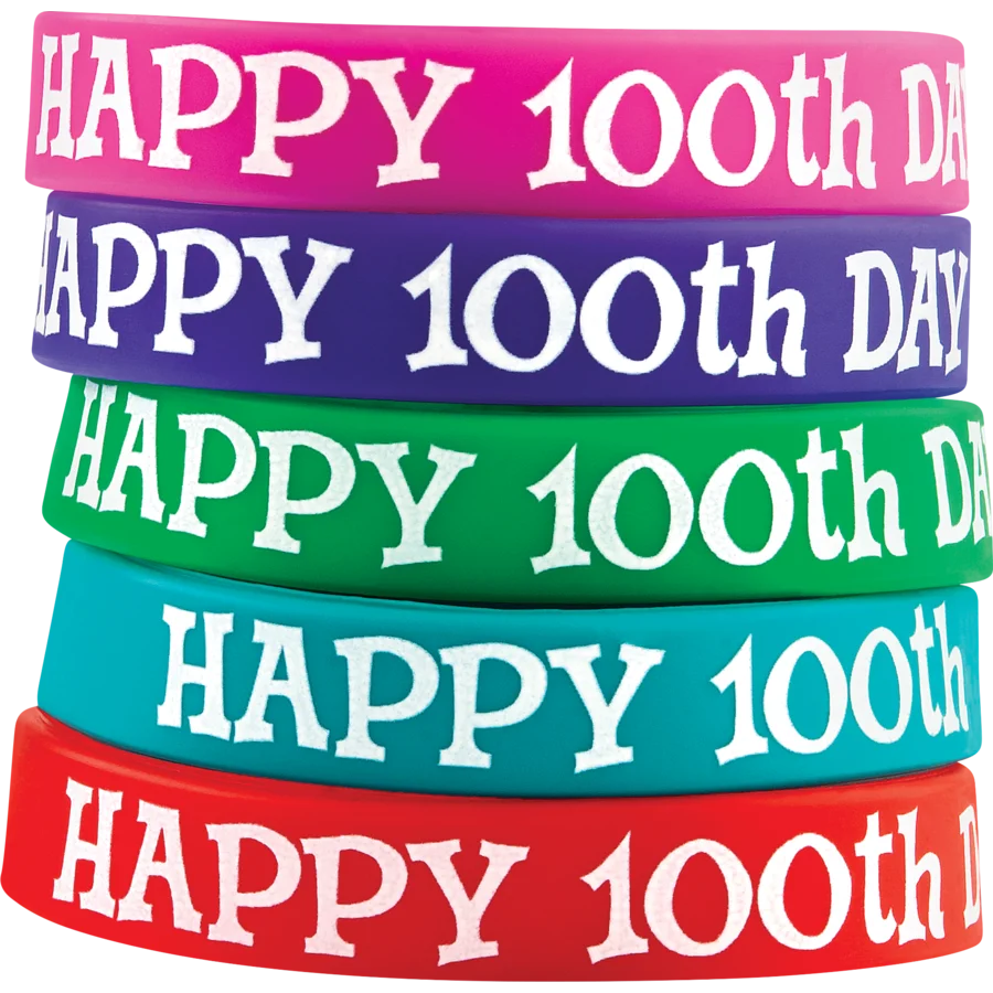 Happy 100th Day Wristbands