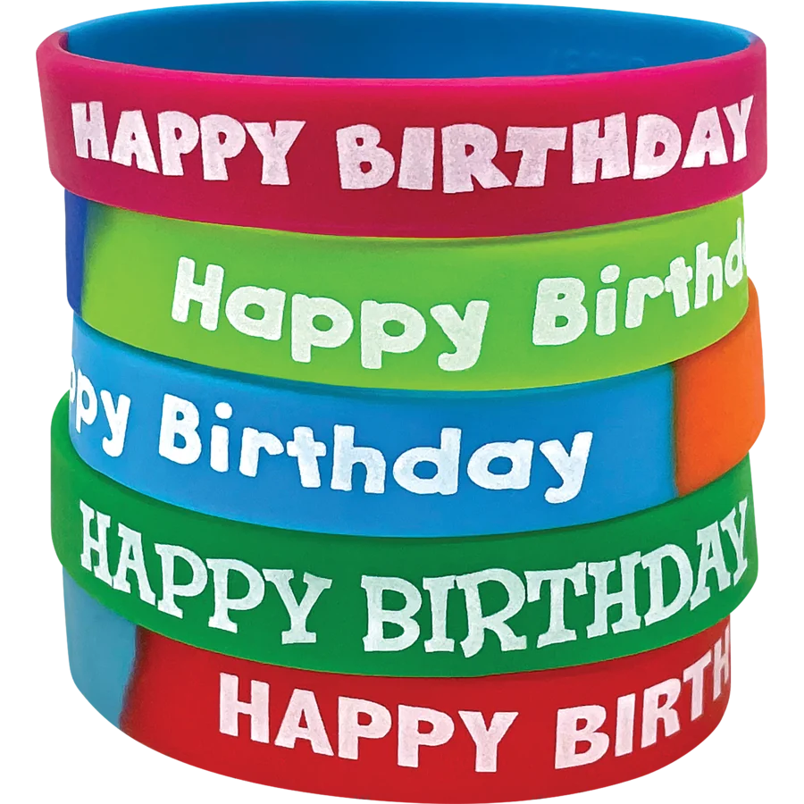 Fancy Happy Birthday Wristbands