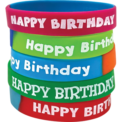 Fancy Happy Birthday Wristbands