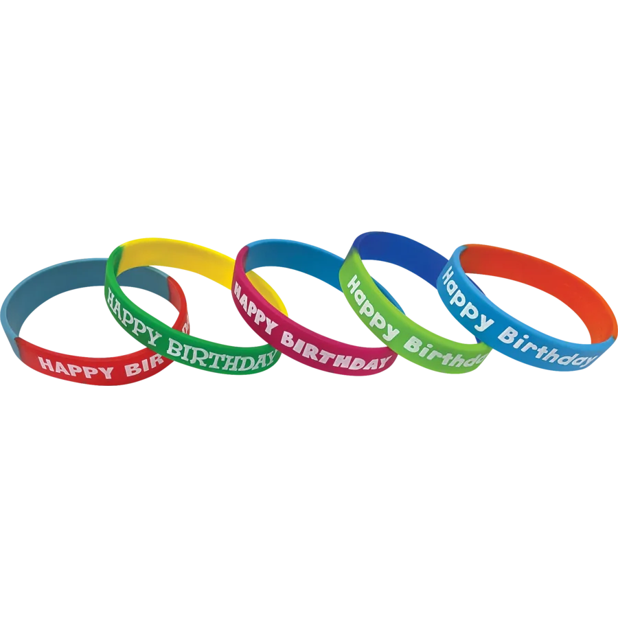 Fancy Happy Birthday Wristbands