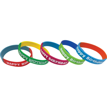 Fancy Happy Birthday Wristbands