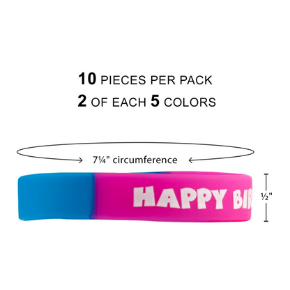 Fancy Happy Birthday Wristbands